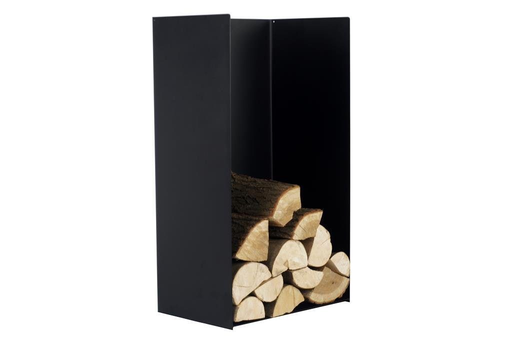 Markone Kaminholzregal Magnus Typ R148, Schwarz, Metall, 80 cm, Stilvolles Design, stilvolles, hochwertiges Kaminregal/Holzregal/Ofenregal
