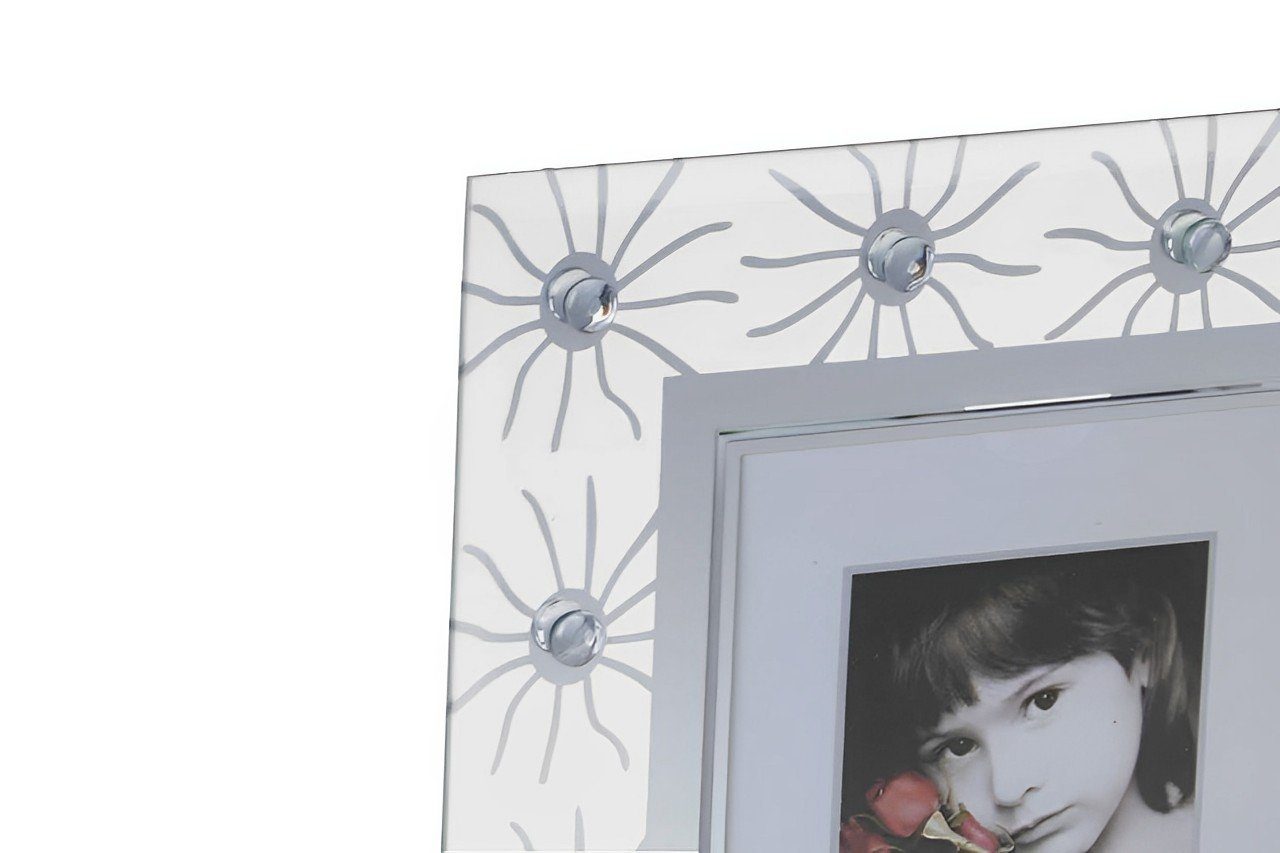 Dekonaz Bilderrahmen Sunshine Bilderrahmen Silber-Transparent mit Strasssteine 10x15cm