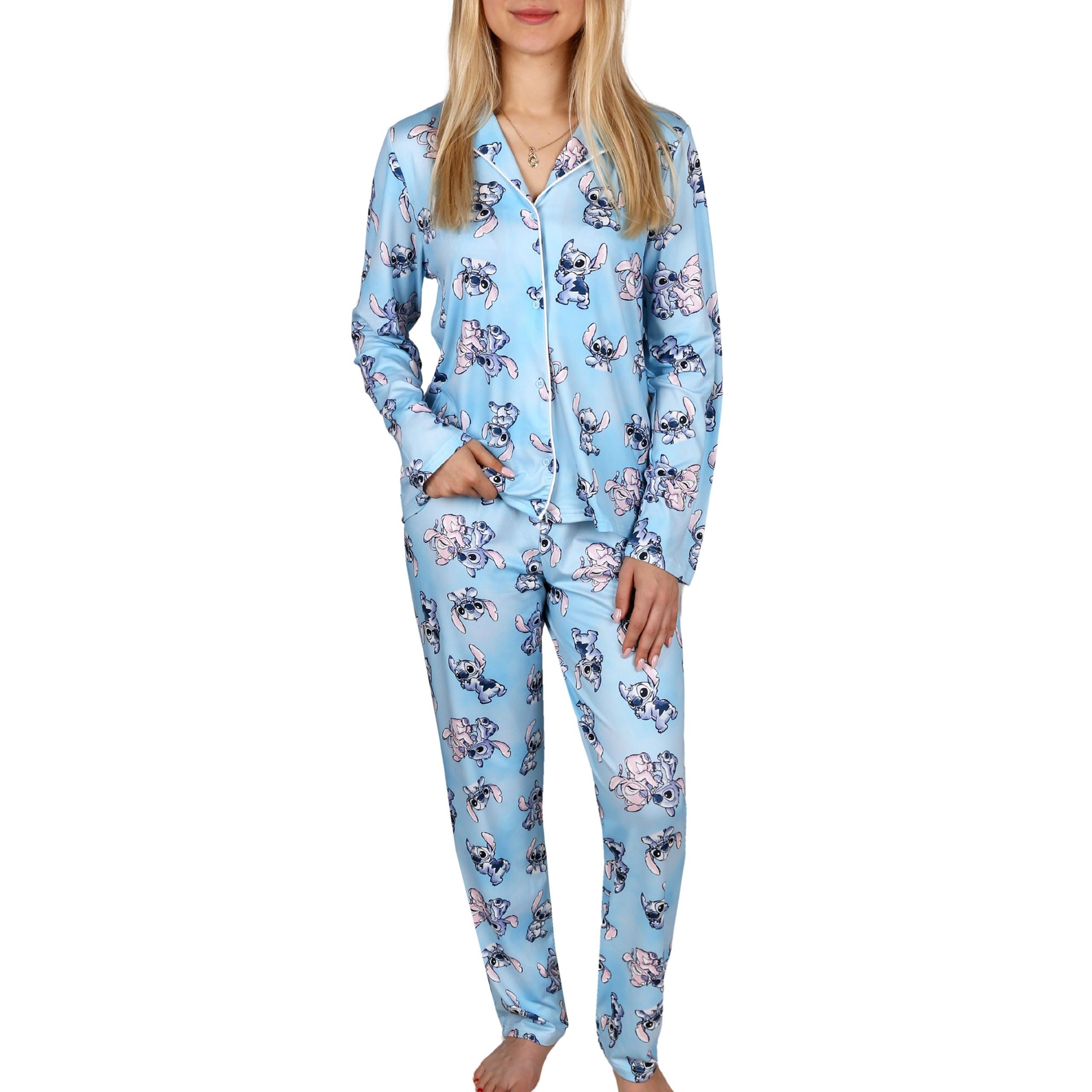 Disney Schlafanzug Disney Lilo und Stitch Kinder-Schlafanzug, langarm, 11-12 Jahre