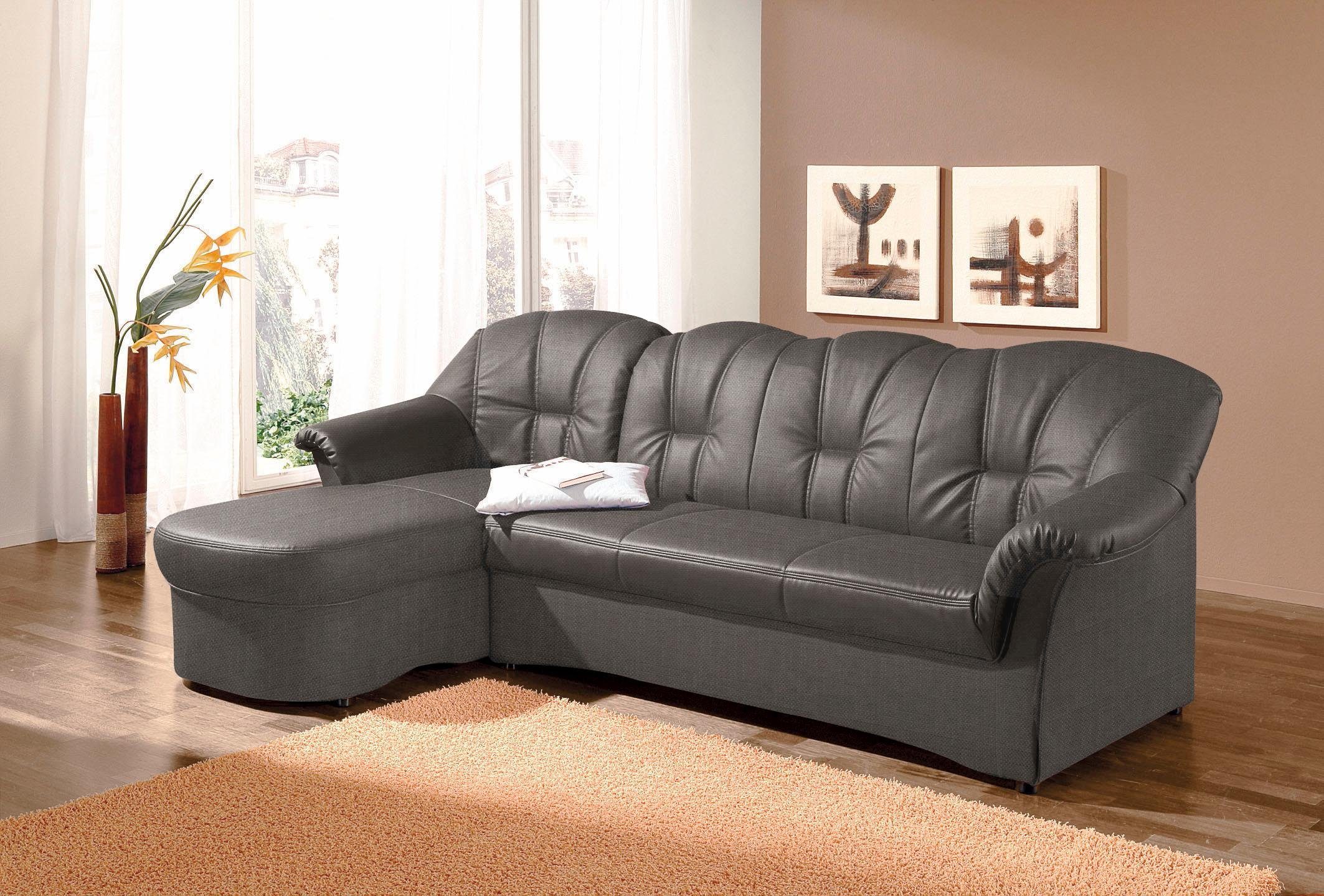 DOMO collection Ecksofa Papenburg, zeitlose Rückensteppung, günstig online kaufen