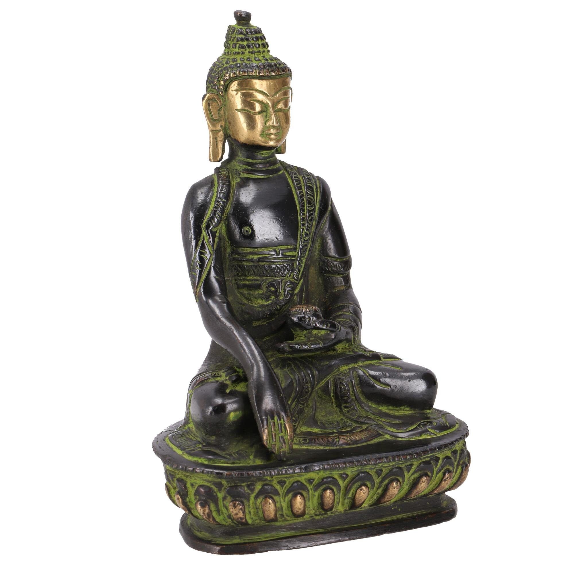 Buddha Bhumisparsa Guru-Shop 14.. aus Statue Mudra Buddhafigur Messing