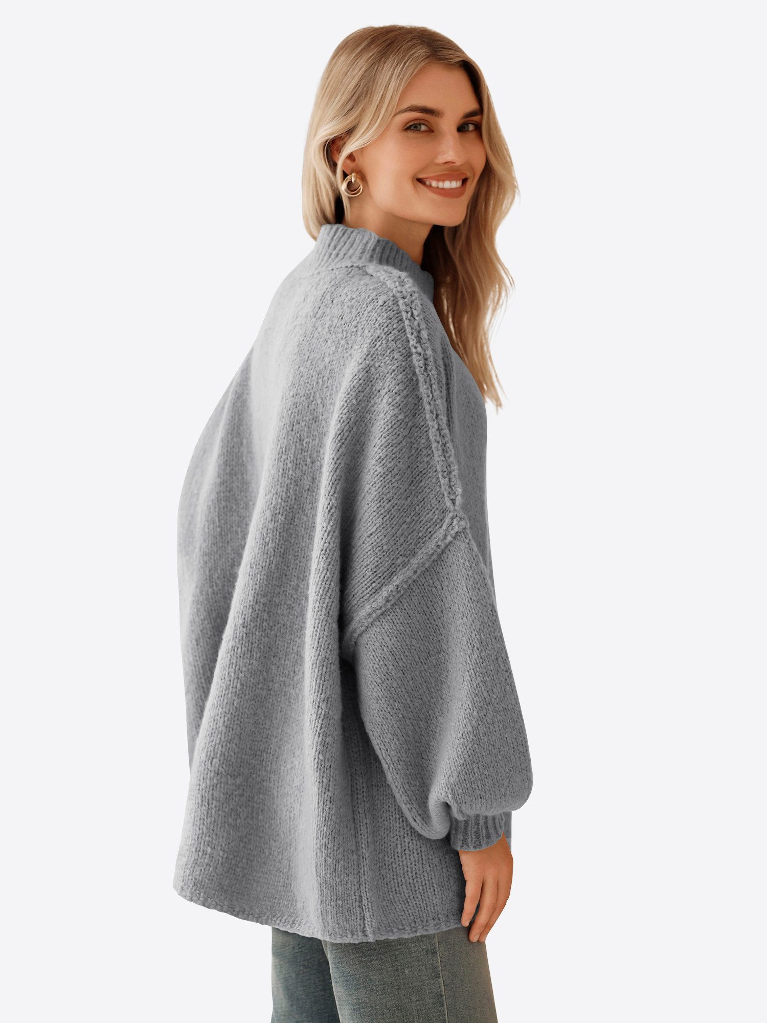 Imily Bela Cardigan Damen Oversize Strickjacken mit Knopfleiste (Packung, 1 günstig online kaufen
