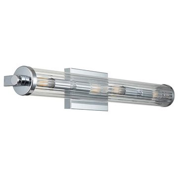 etc-shop Wandleuchte, Wandlampe Wandleuchte Feuchtraum Badezimmerlampe chrom Glas IP44 H