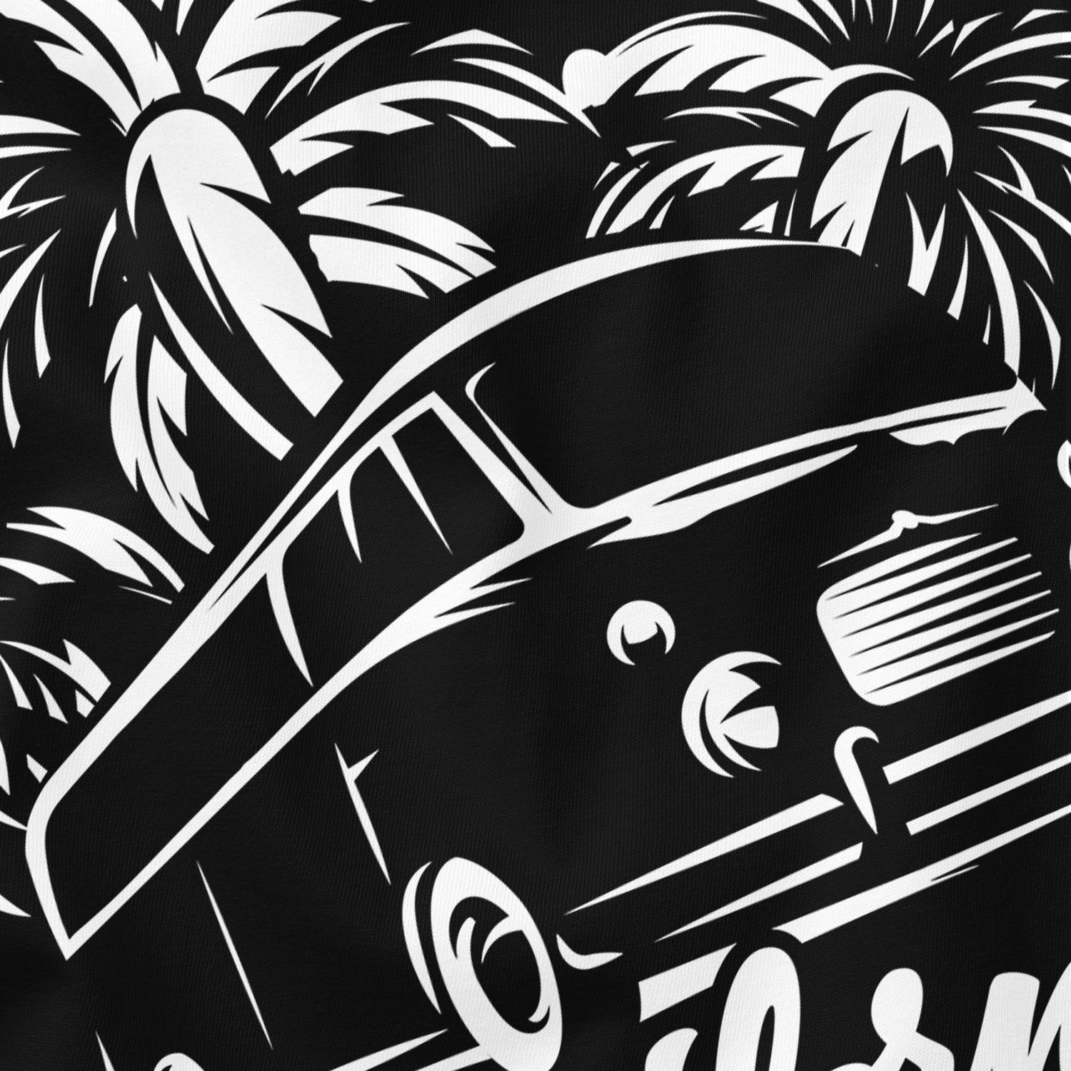 Bus Print Tank-Top Neverless® Urlaub Tanktop Palmen schwarz mit California Abenteuer Neverless Surf Retro Herren