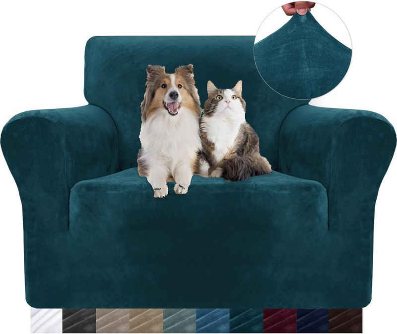 Sofahusse 1/2/3/4 Sitzer Sofabezug, Modern Sofaüberwurf Elastische Couchbezug, Coonoor, waschbarer, mit Armlehne, Protector für Hunde Haustiere
