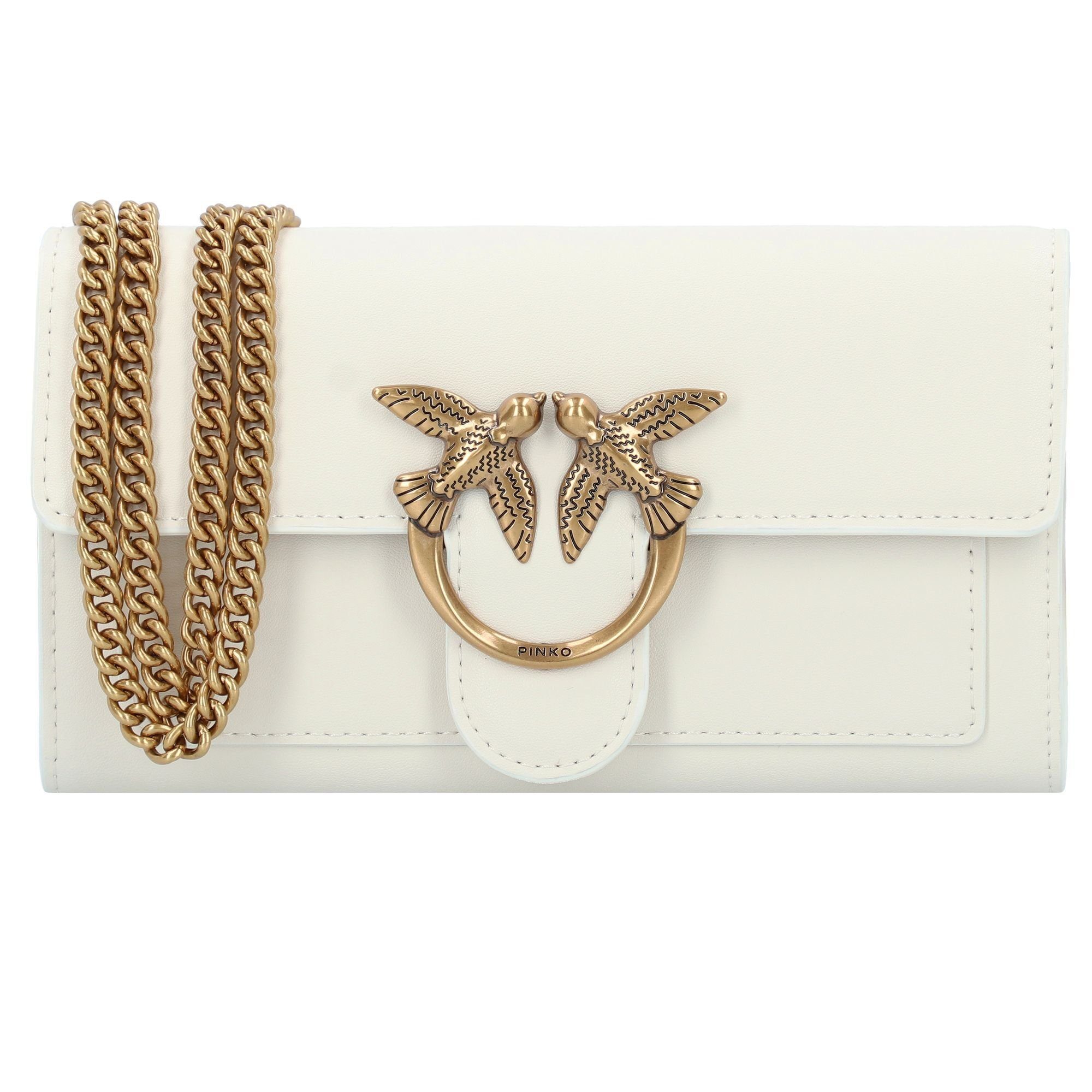 PINKO Clutch Love, Leder white