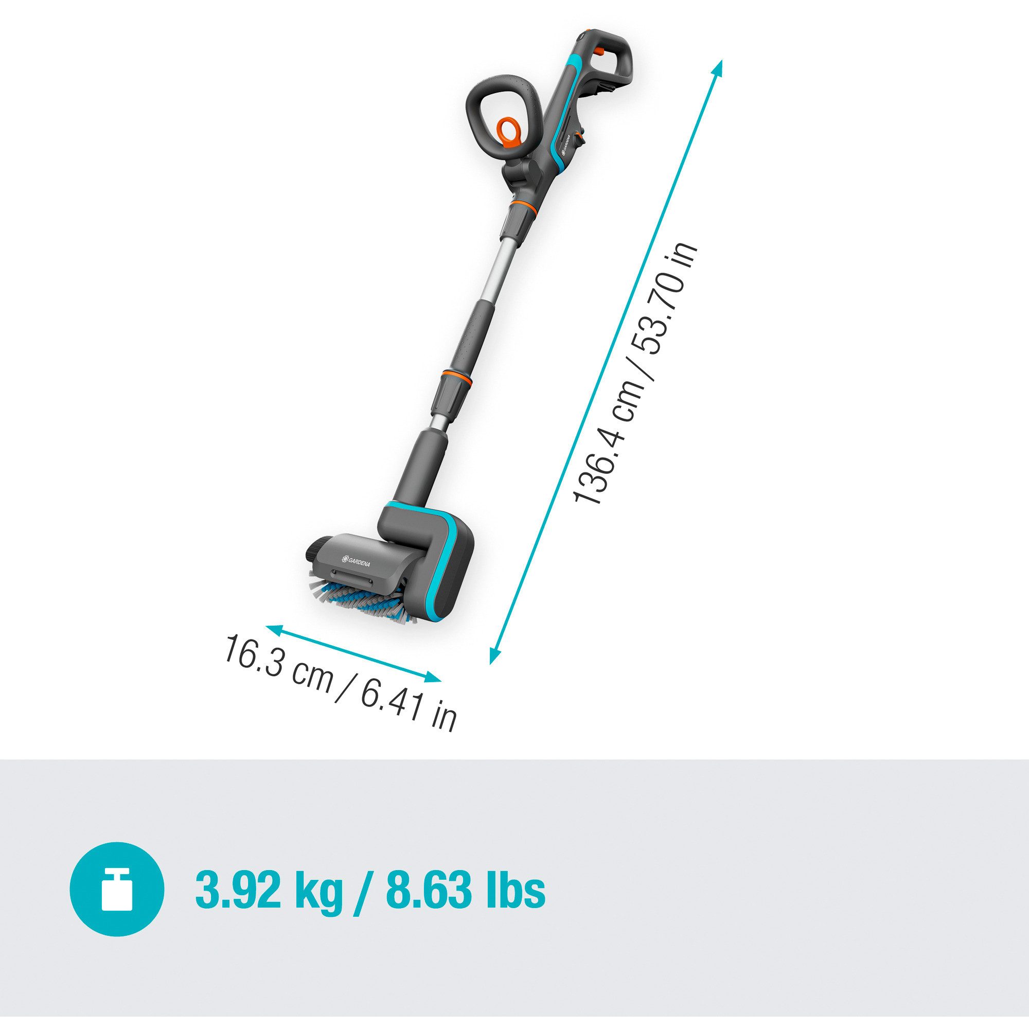 GARDENA Handkehrmaschine GARDENA Akku-Multi-Reiniger AquaBrush Patio 18V