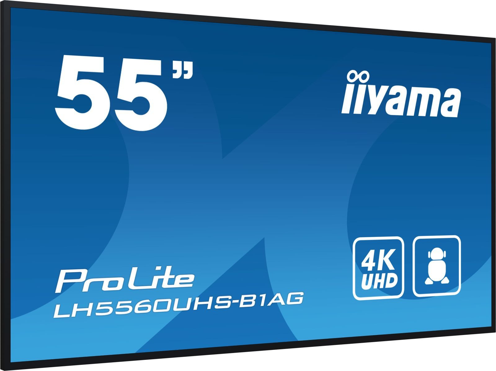 Iiyama LH5560UHS-B1AG 139,7cm 55Zoll 3840x2160 UHD VA panel Haze 25perc 500cd TFT-Monitor (3840 x 2160 px, 4K Ultra HD, 6,5 ms Reaktionszeit, ELED, Wi-Fi, Lautsprecher, HDCP)
