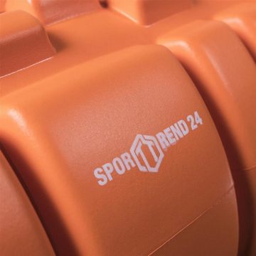 Sporttrend 24 Massagerolle Faszienrolle mit Noppen orange 33 x 14 cm, Massagerolle Yogarolle Pilatesrolle Schaumstoffrolle Bindegewebsrolle