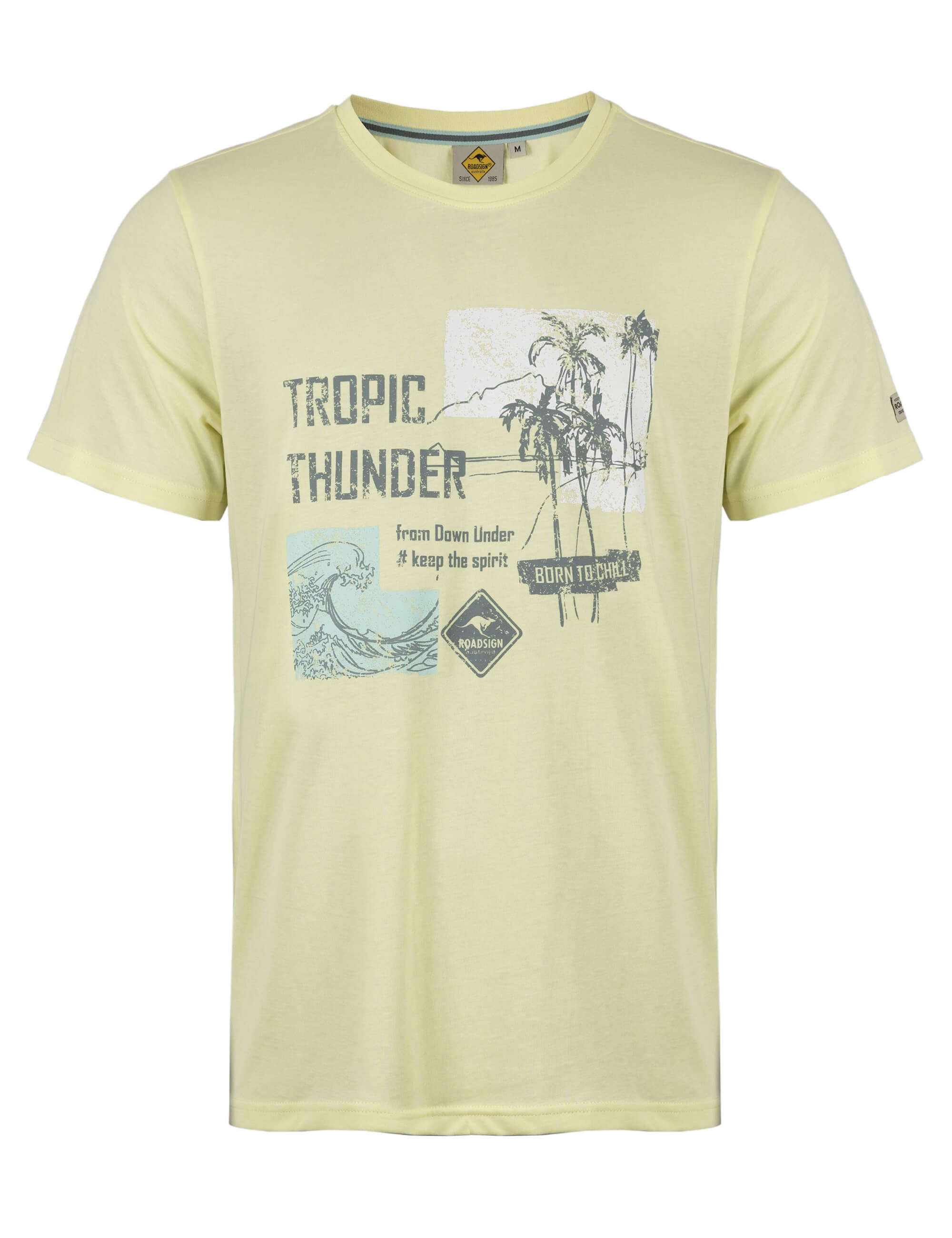 ROADSIGN australia T-Shirt Tropic Thunder (1, 1-tlg., 1) Motivdruck mit sommerlicher Farbgebung, aus angenehmen Baumwoll-Jersey