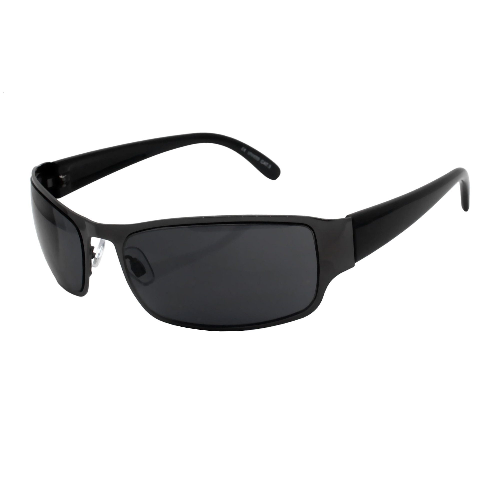 Rennec Sonnenbrille (Biker Sonnenbrille mit Softetui) Schwarz Getön, Schmal günstig online kaufen