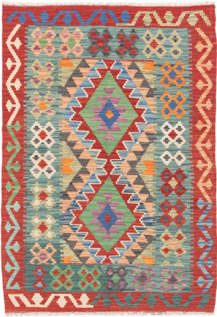 Orientteppich Kelim Afghan 104x148 Handgewebter Orientteppich, 3 Trading, Nain Höhe: mm rechteckig