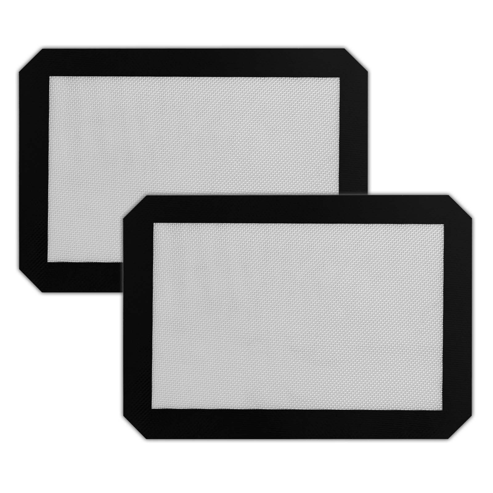 HAC24 Backmatte Silikon Backunterlage Fiberglas Backfolie Dauerbackmatte Antihaft Dauerbackpapier Silikonmatte, Silikon (Set, 2-tlg), 40x30 cm, Wiederverwendbar | Backmatten