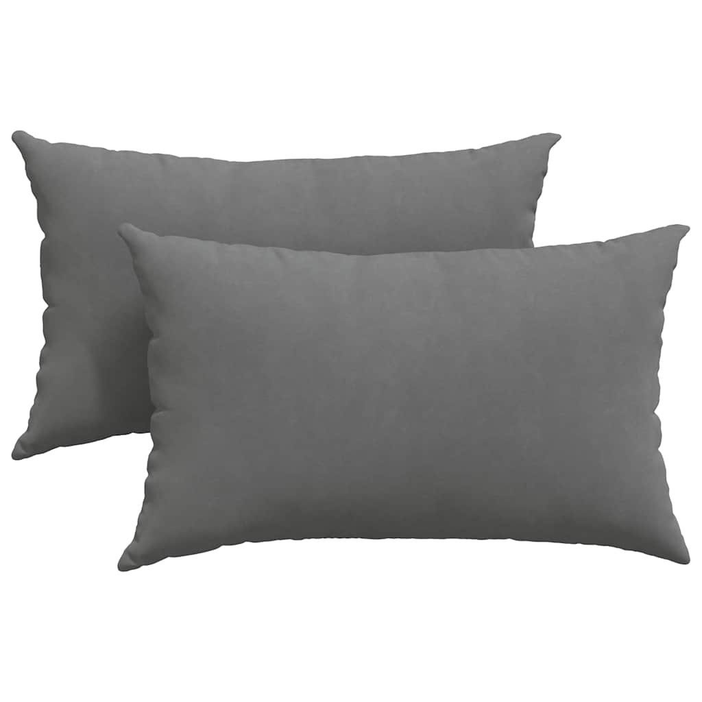 vidaXL Sitzauflage Sofakissen 2 Stück Dunkelgrau 50 x 30 cm Stoff, (2 St) günstig online kaufen