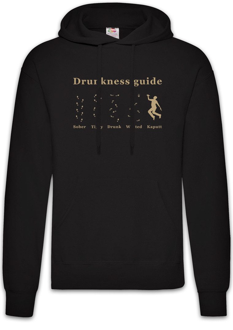 Urban Backwoods Hoodie Drunkness Guide Herren Hoodie Wasted Drunk Barfly Booze Beer Whisky (1-tlg) Drinker Säufer Whiskey Sober