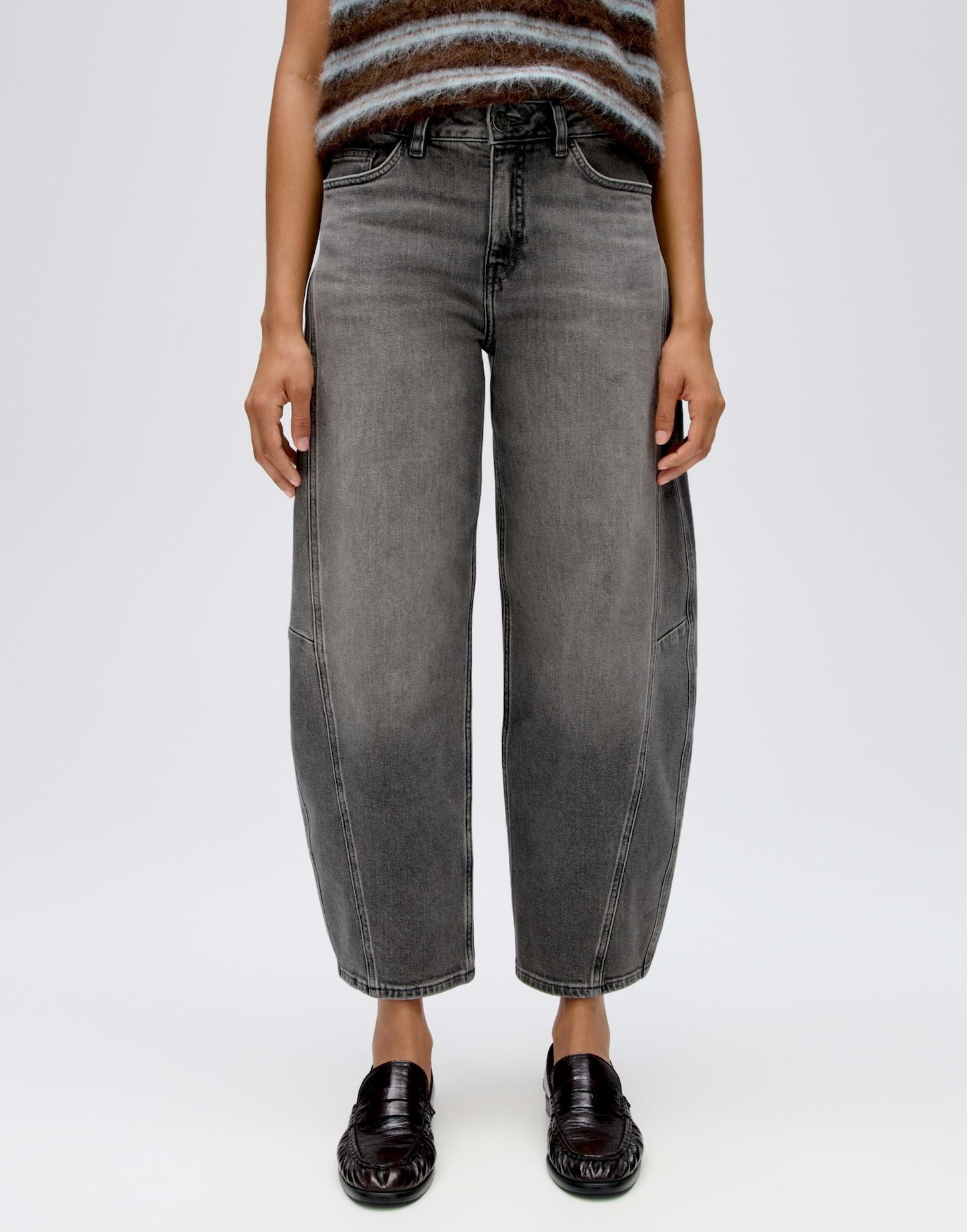 OPUS Relax-fit-Jeans Lolah motion aus robustem Denim Ovale Beinform mit authentischer Waschung und 5-Pocket-Details