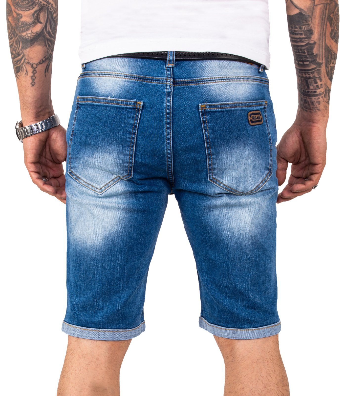 Rock Creek Jeansshorts Herren Shorts Denim Blau RC-2208
