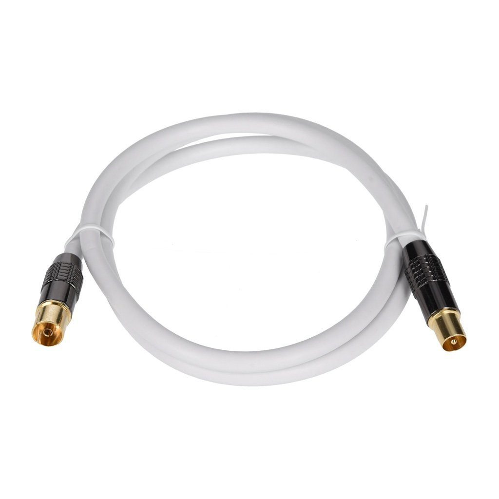 TP TP Antennenkabel in weiß gerade 1m SAT-Kabel