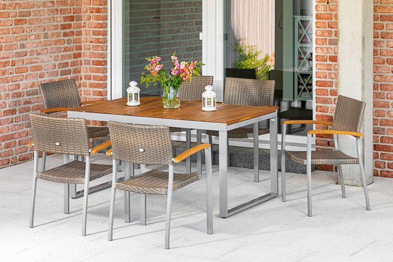MERXX GartenEssgruppe Silano, Diningset für 6 Personen
