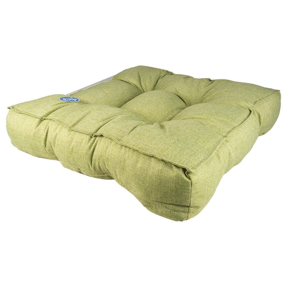 DUVO+ Tierkissen Kissen Quadri quadratisch grün/beige
