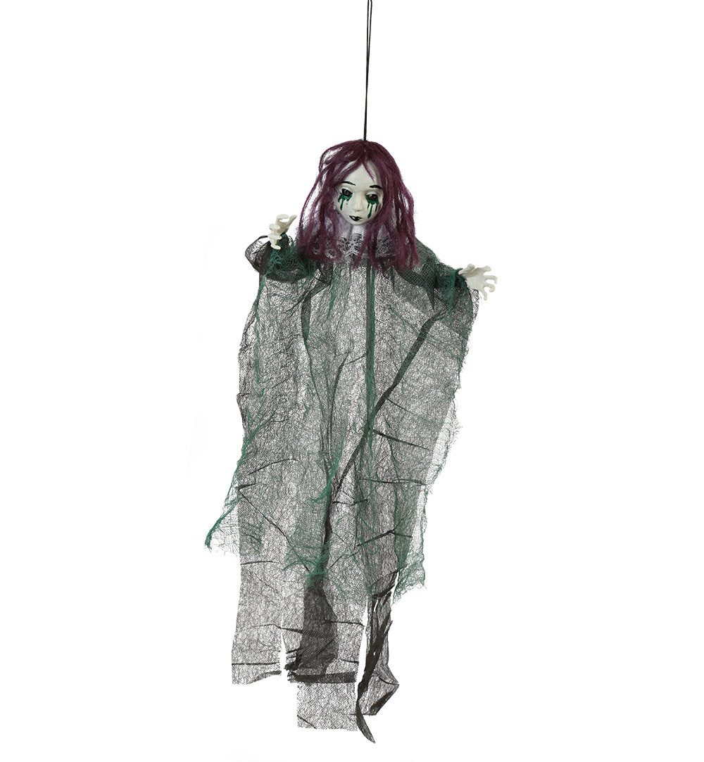 Fries Hängedekoration Halloween Deko Horror Mädchen Hänger 53 cm Hoch Bewegliche Hände, 54 cm Hoch