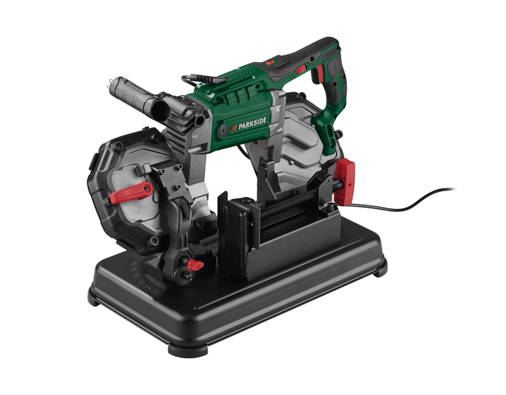 Parkside Bandsäge Metallbandsäge Bandsäge PMB 1100 B2 1100 Watt mit LED-Arbeitslicht, mit LED-Arbeitslicht, verstellbarer Griff, flexibel einsetzbar