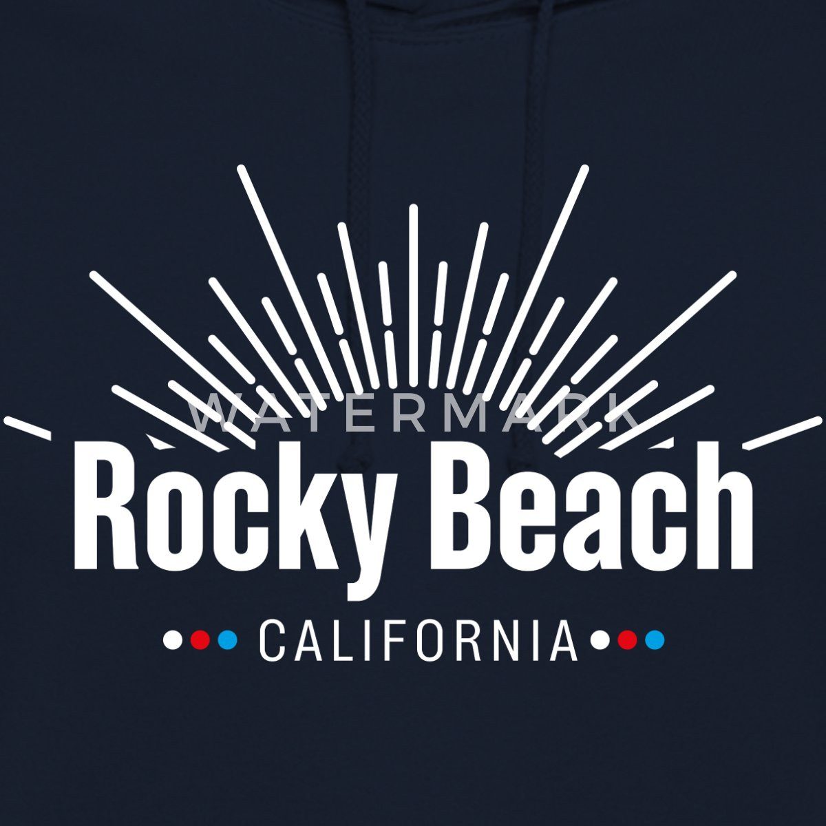 Spreadshirt Hoodie Die drei Fragezeichen Rocky Beach Kalifornien California Unisex Hoodie (1-tlg)