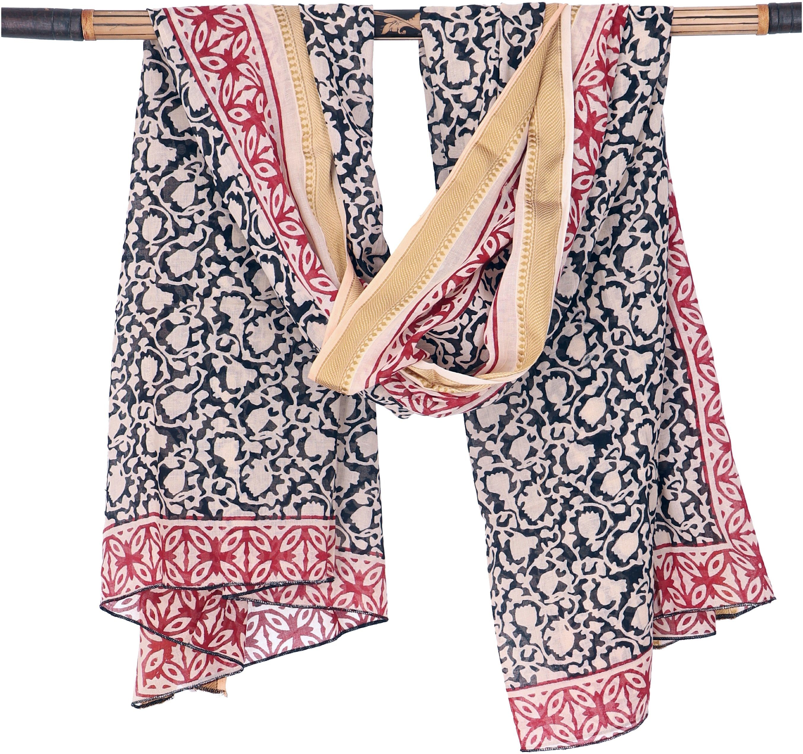 Guru-Shop Sarong Leichter Pareo Schal, Sarong, handbedrucktes.. – Bild 4 von 4