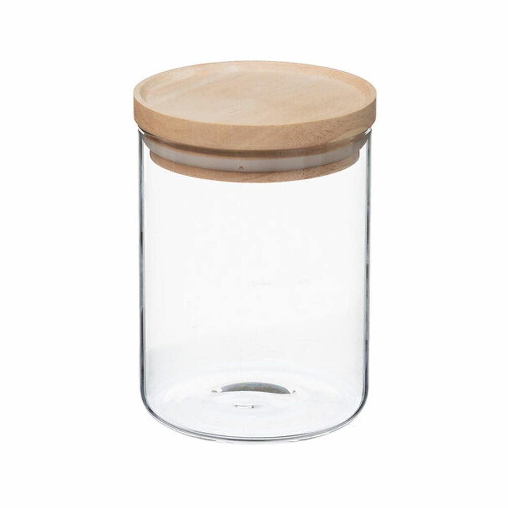 5five Simply Smart Einmachglas Hermet 600 ml, Glas, Gummibaumholz