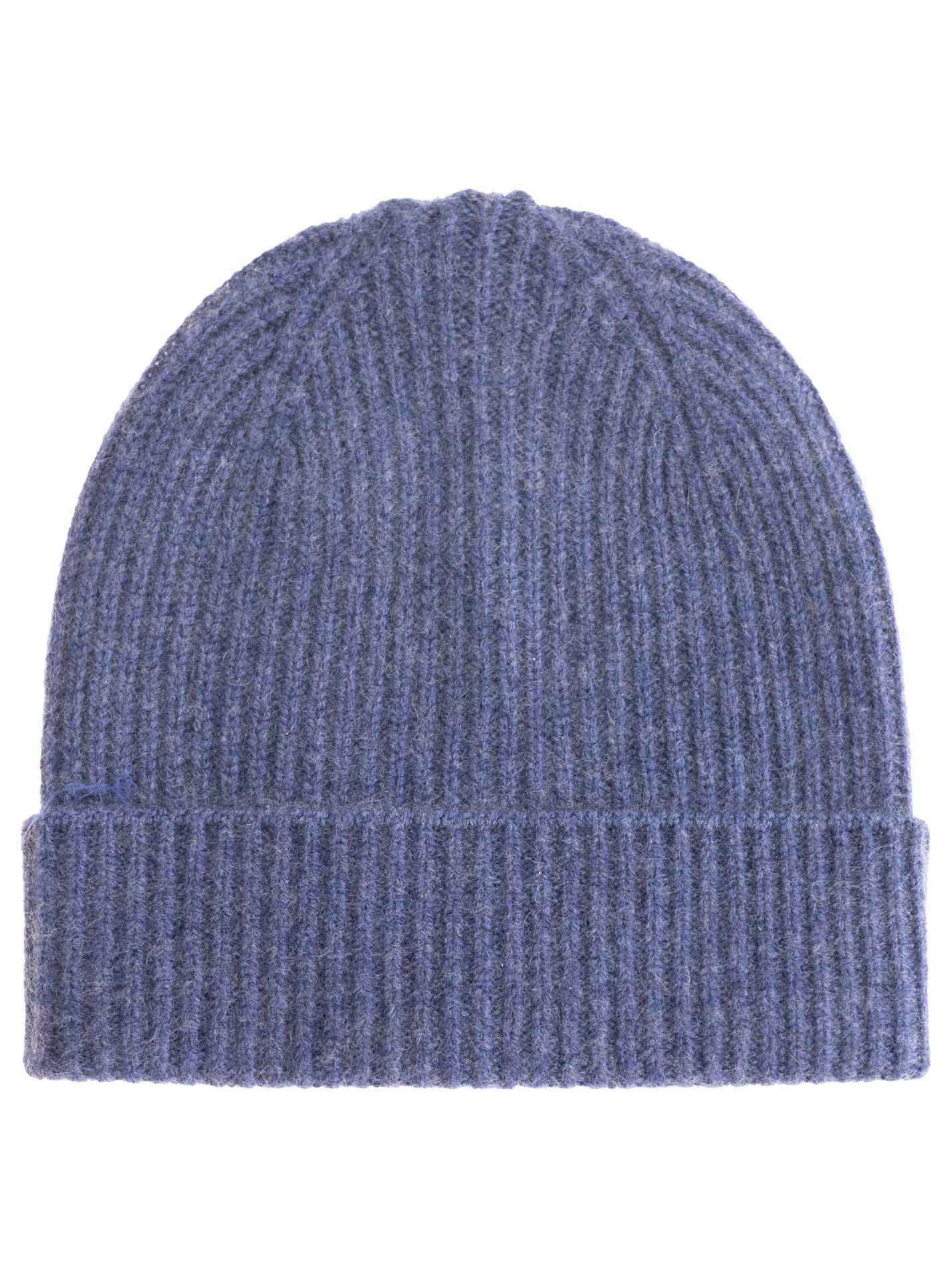 Zwillingsherz Strickmütze 100% Kaschmir Umschlagmütze