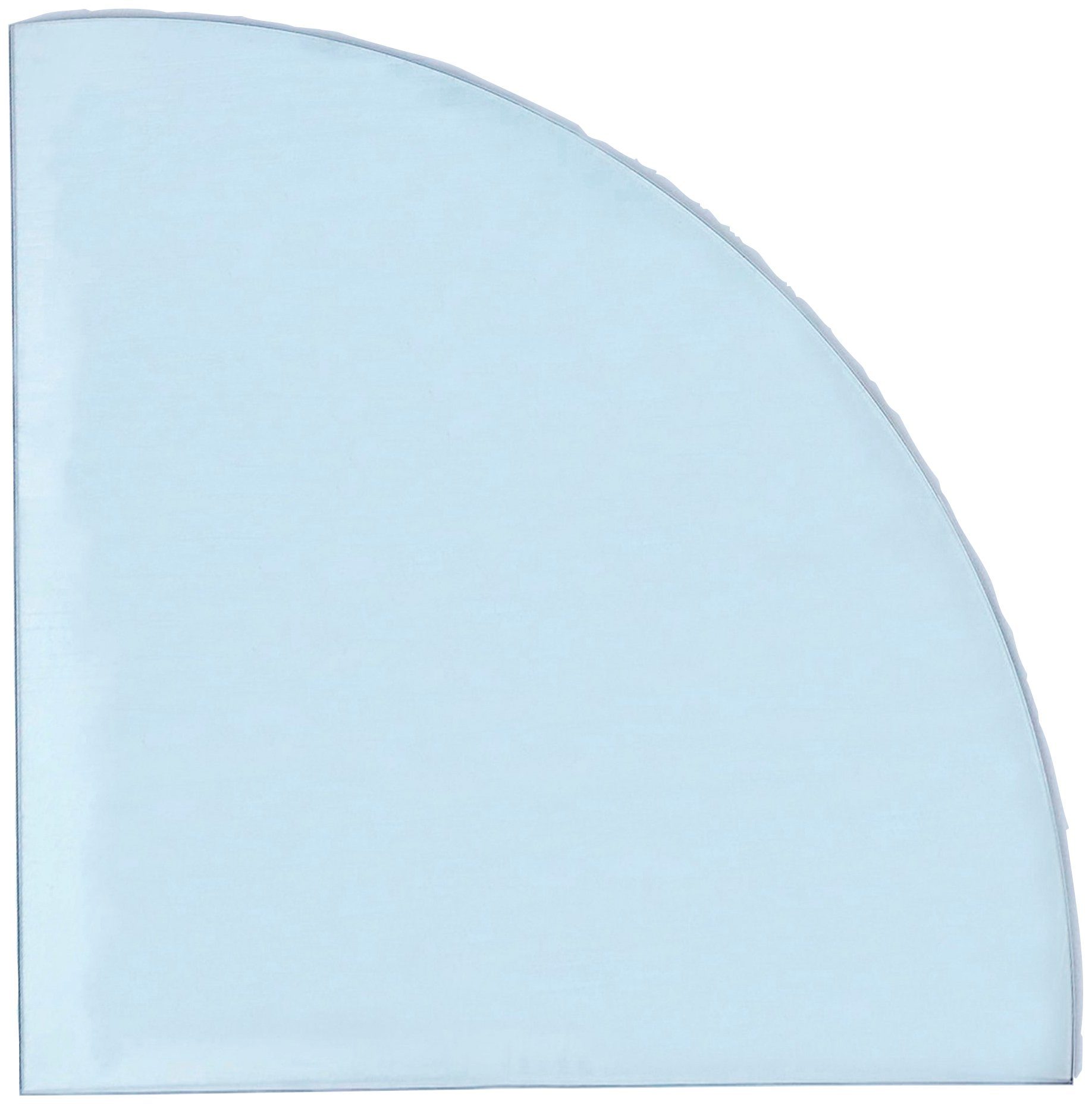 Bodenschutzplatte Heathus 1/4 Kreis 120 Glas, Viertelkreis 120x120 cm