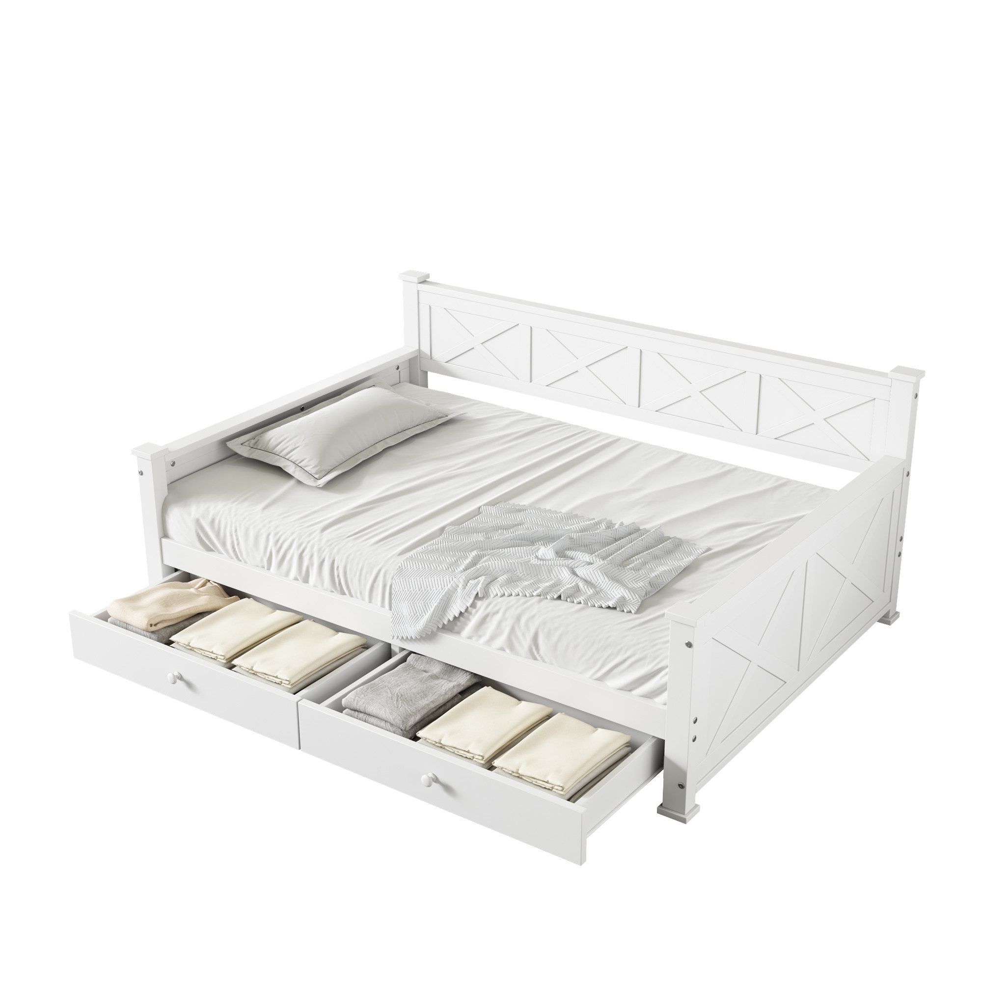 SOFTWEARY Jugendbett mit Lattenrost und Schubladen günstig online kaufen