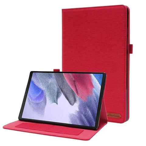 König Design Tablet-Hülle Samsung Galaxy Tab A8 (2021), Schutzhülle für Samsung Galaxy Tab A8 (2021) Schutztasche Wallet Cover 360 Case Etuis Rot