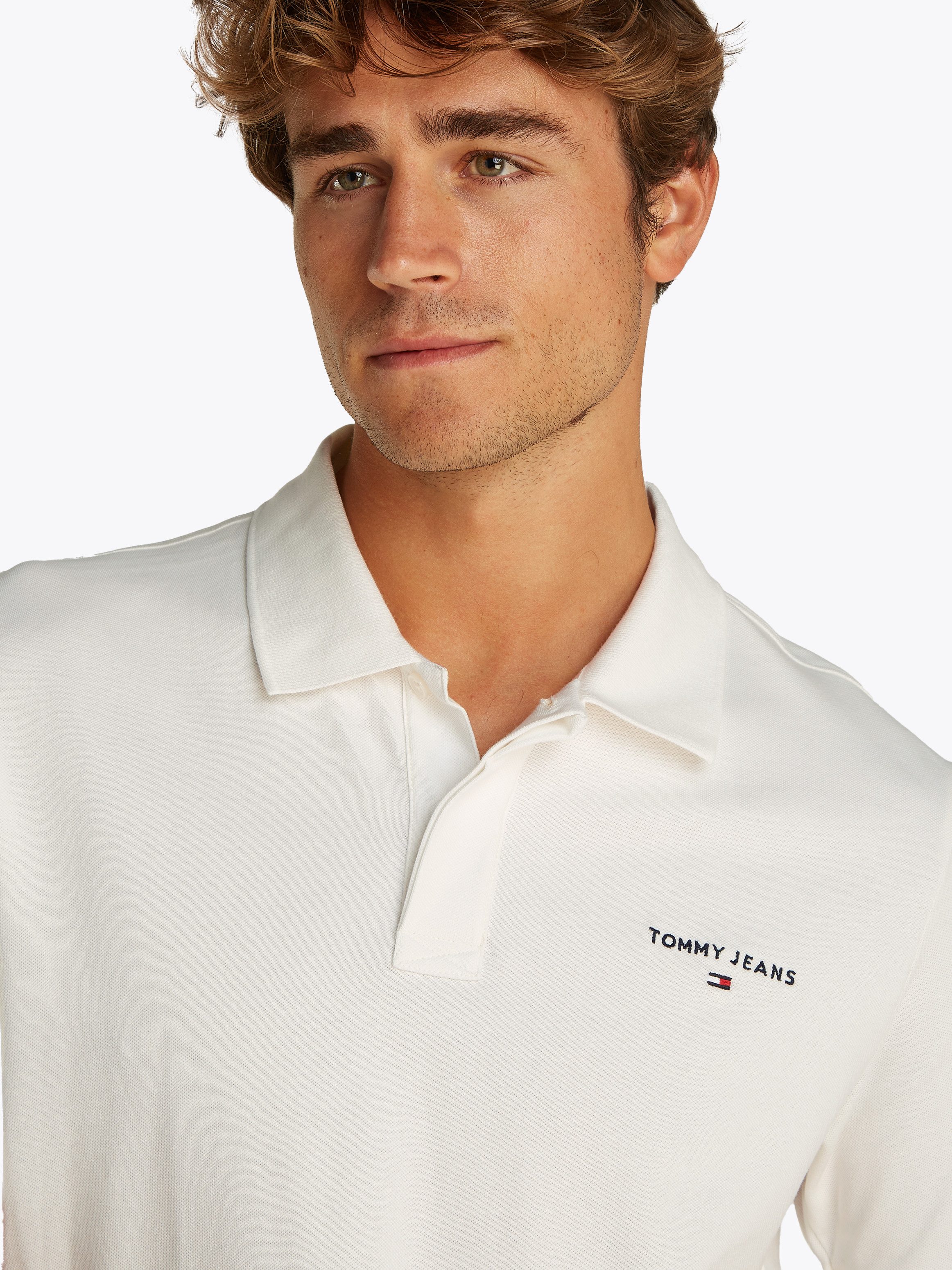 Tommy Jeans Poloshirt TJM REG LINEAR POLO EXT Mit Rundhalsausschnitt günstig online kaufen