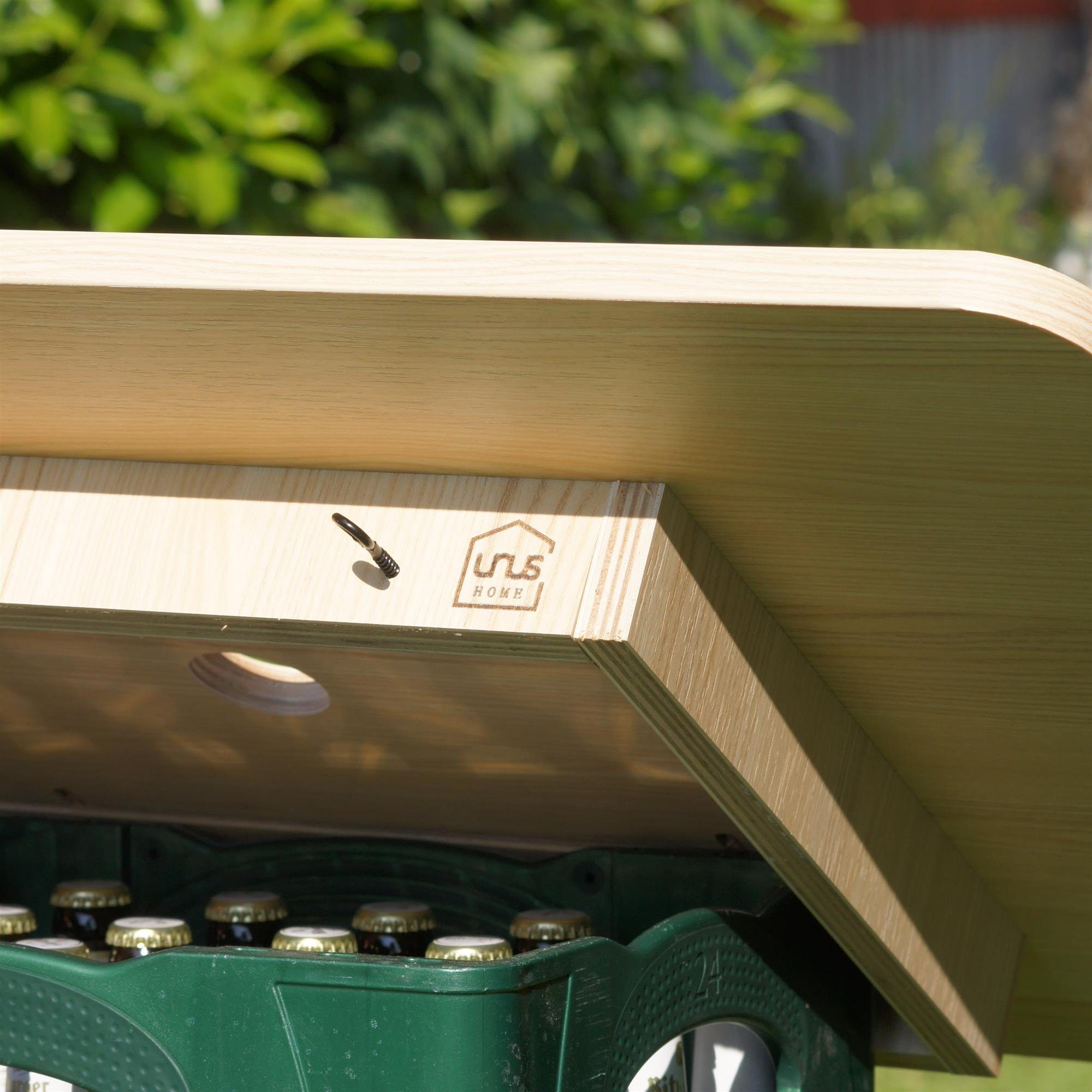 UNUS GARDEN Stehtisch Bierkasten-Tischaufsatz für einen Stehtisch aus Holz (1-St), Tischaufsatz für Bierkisten als Outdoor Stehtisch oder Bartisch – Bild 3 von 5