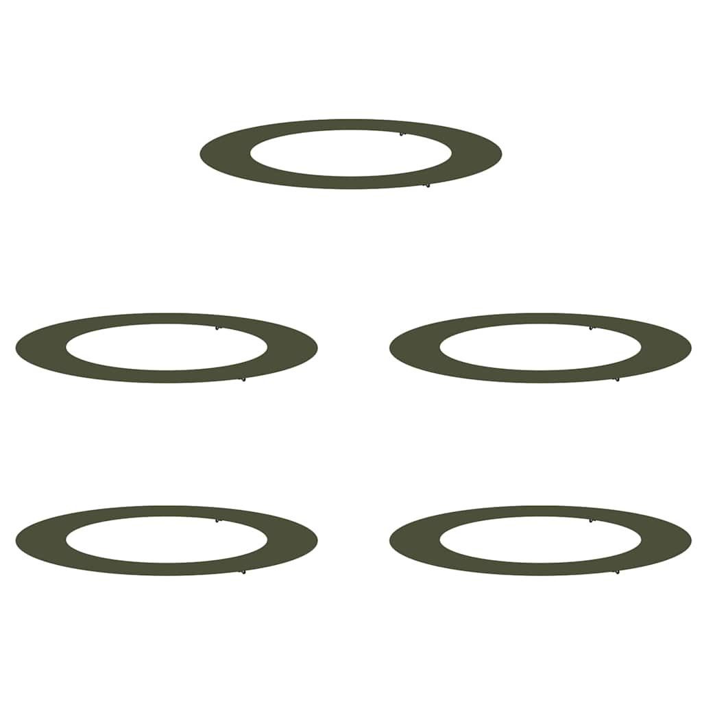vidaXL Blumentopf Flache Baumringe 5 pcs günstig online kaufen