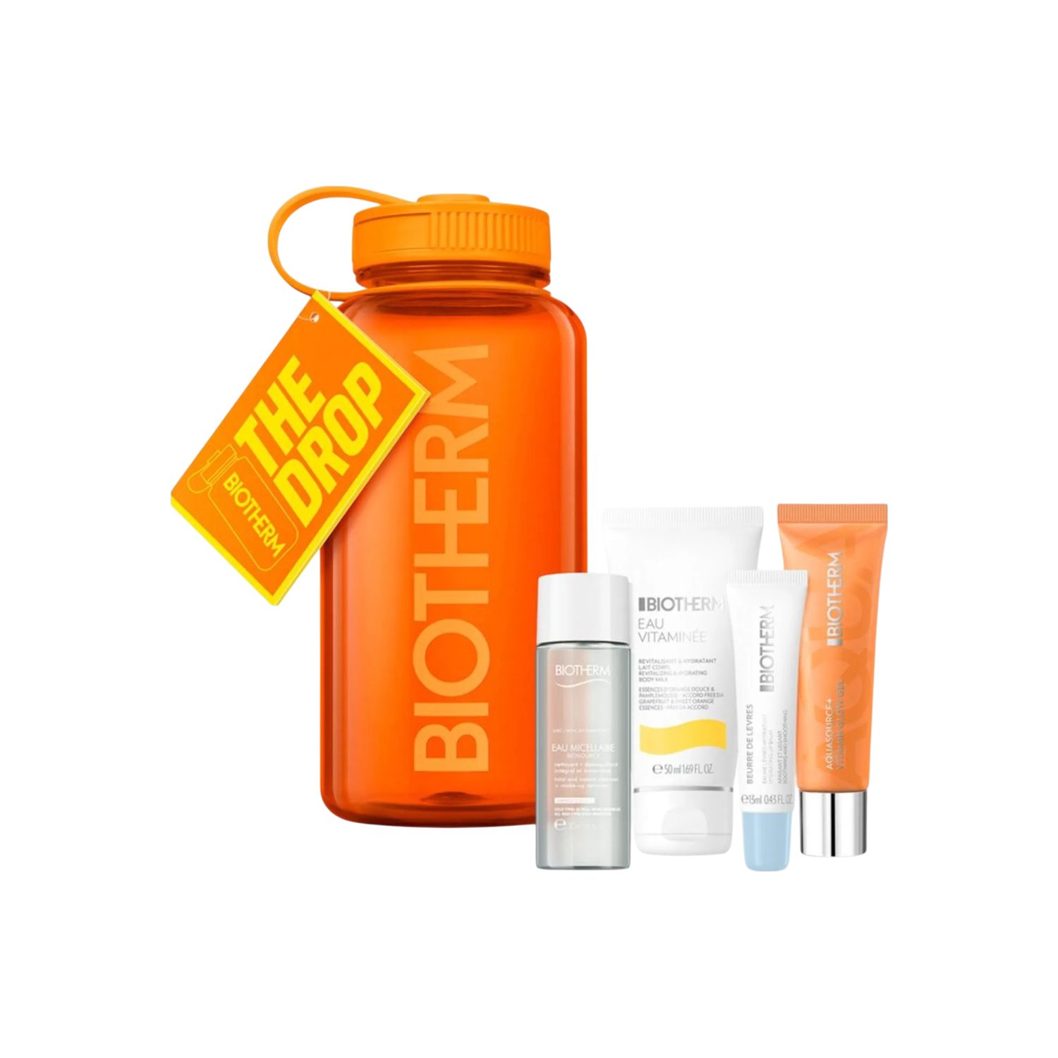 BIOTHERM Gesichtspflege-Set Aquasource Vitamin Glow Drop-Set Orange, 5-tlg.