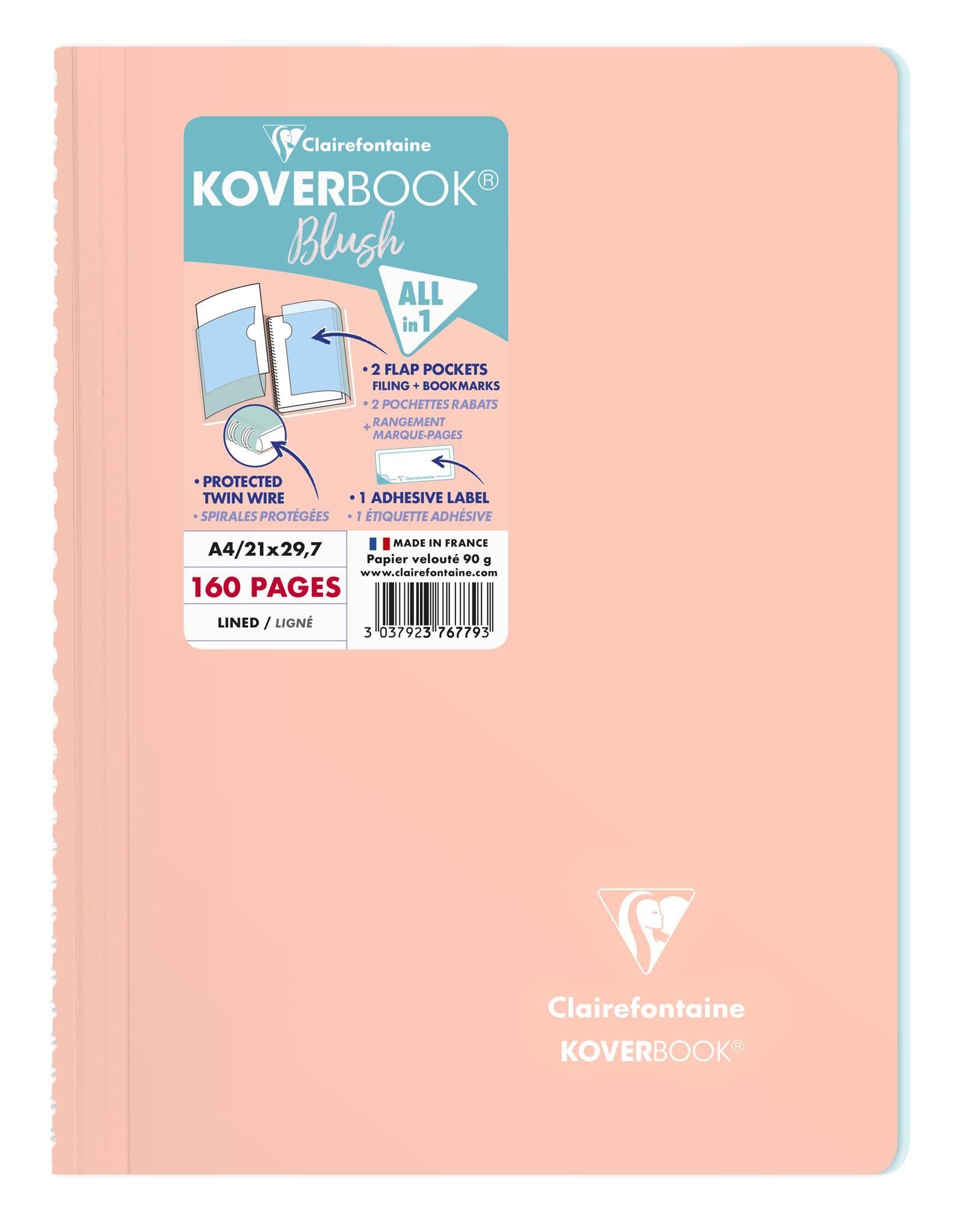 CLAIREFONTAINE Notizblock Clairefontaine Spiralblock lin KB Blush A4 kor