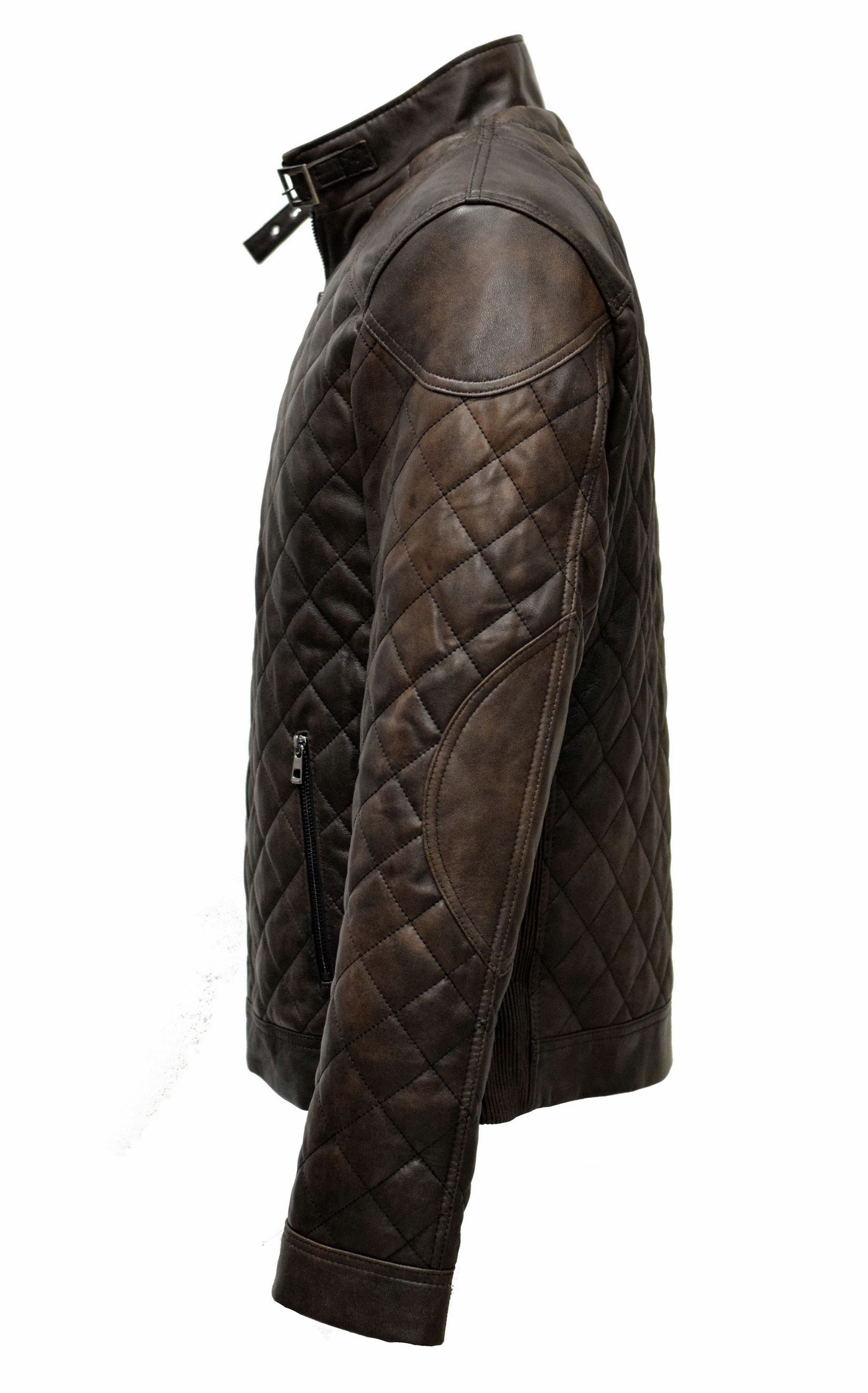 Zimmert Leather Lederjacke Michel Matt Schwarz oder vintage Braun Schwarz, günstig online kaufen