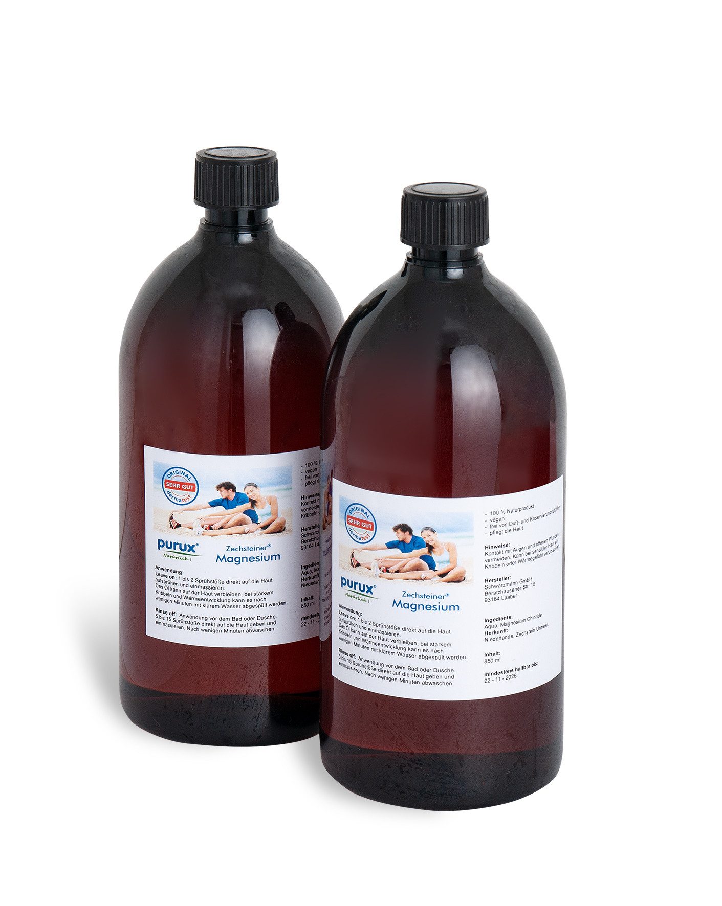 Badesalz Zechsteiner ® Magnesiumöl 2 x 850 ml - das Original