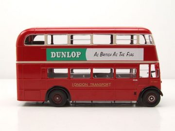 ixo Models Modellauto AEC Regent III RT London Transport Doppeldecker Bus Dunlop 1939 rot, Maßstab 1:43