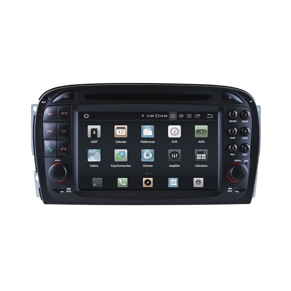 Touchscreen TAFFIO CarPlay DX 7" GPS Android Für Mercedes R230 Einbau-Navigationsgerät SL Autoradio