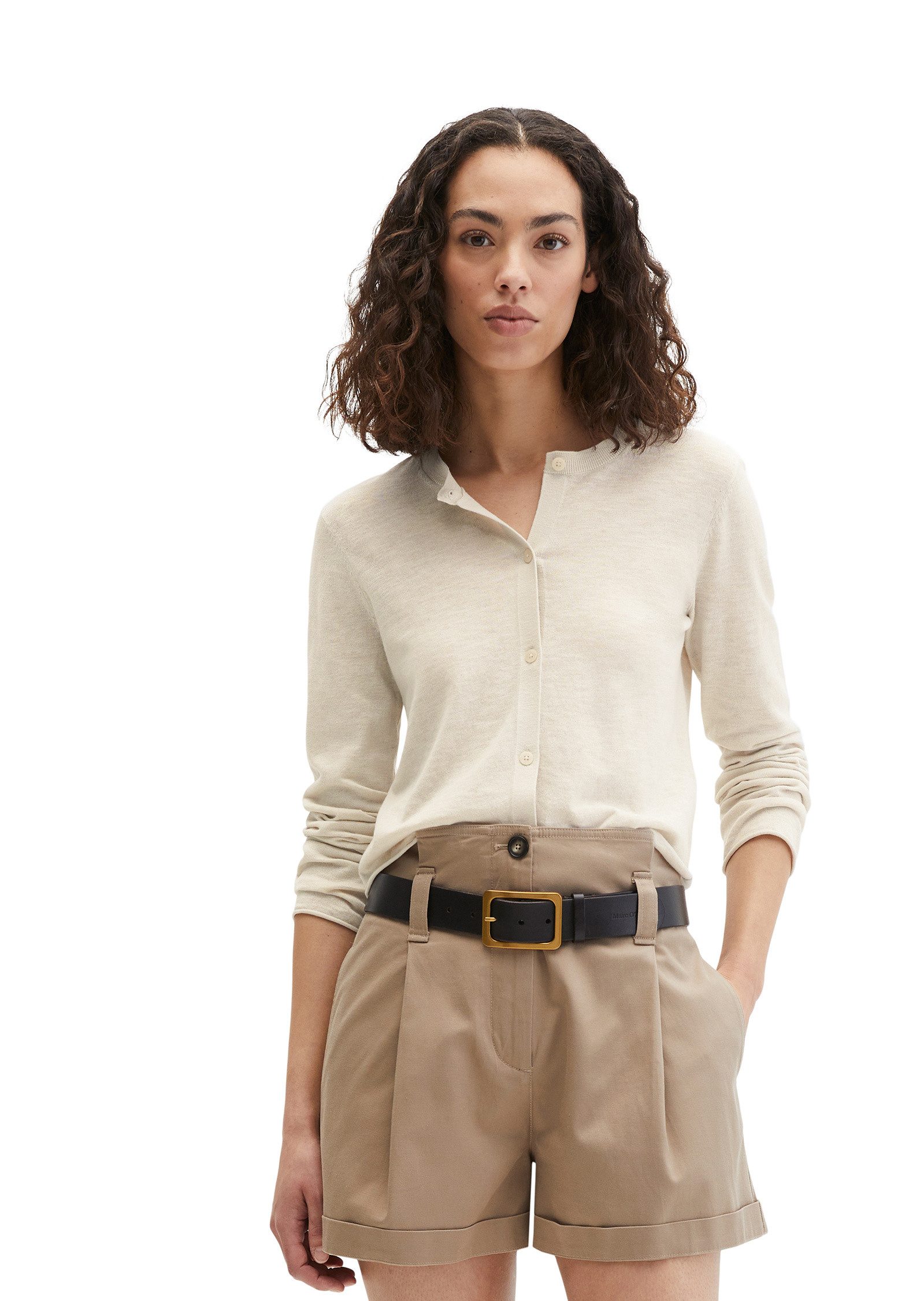 Marc O'Polo Cardigan aus Organic Cotton-Leinen-Mix