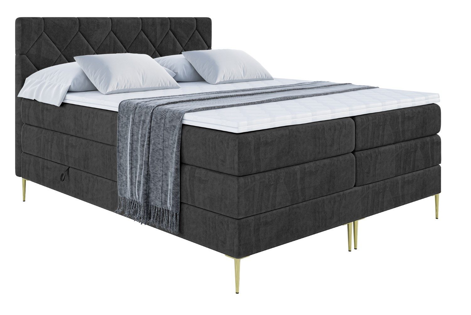 ALTDECOR Boxspringbett CATOR-F KING (Multipocket-Matratze H4, günstig online kaufen