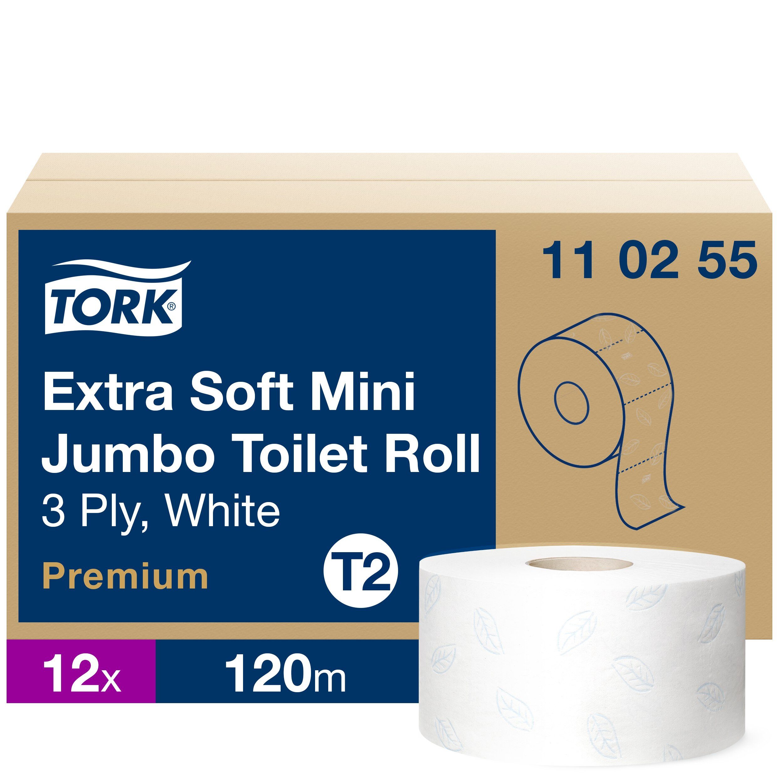 Essity Germany GmbH Toilettenpapier Tork extra weiches Mini Jumbo Toilettenpapier – 3-lagig