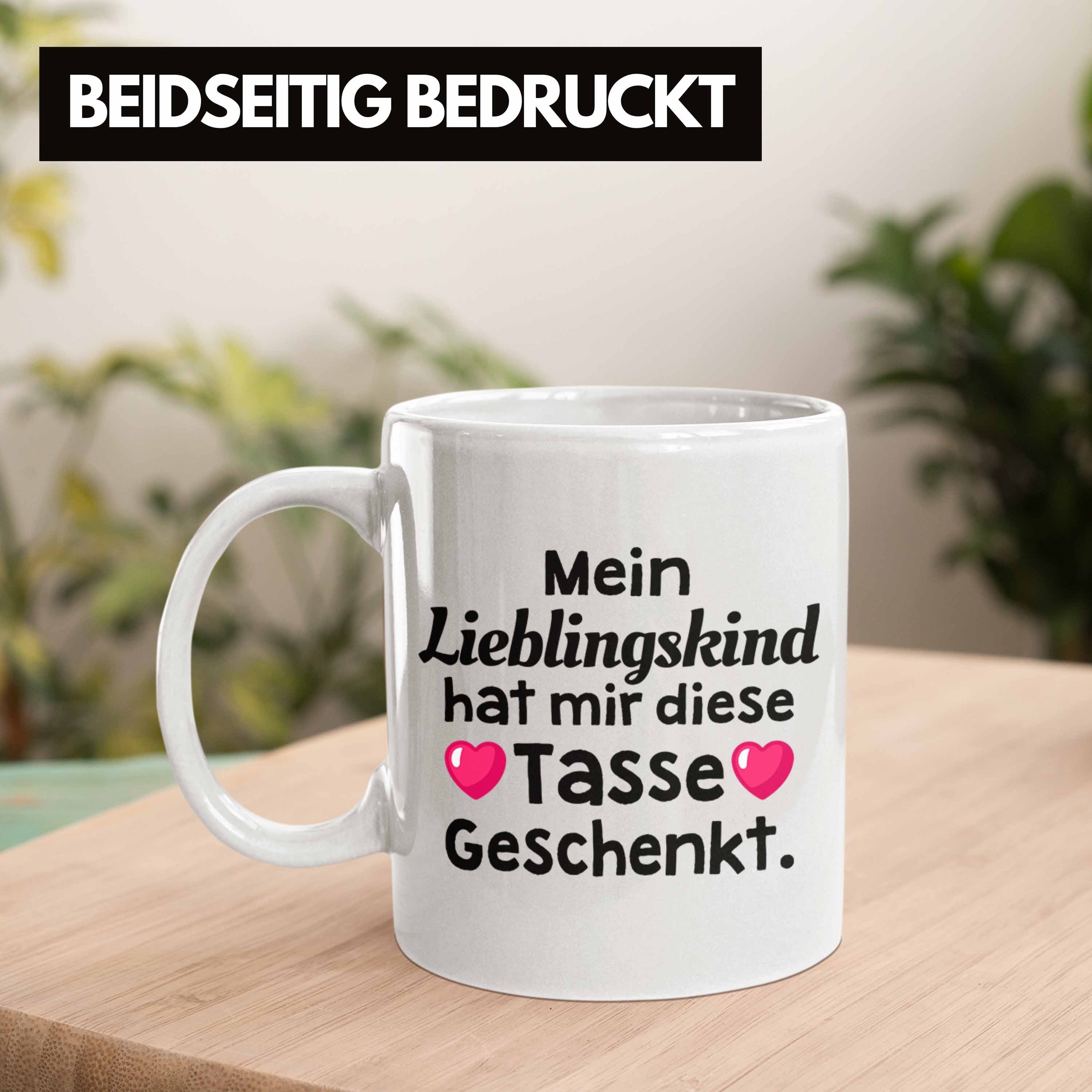 Vater Hat Tasse Spruch Lieblingskind Tasse Mir Trendation Trendation Geschenkt mit Mein Mutter Diese - Weiss Tasse