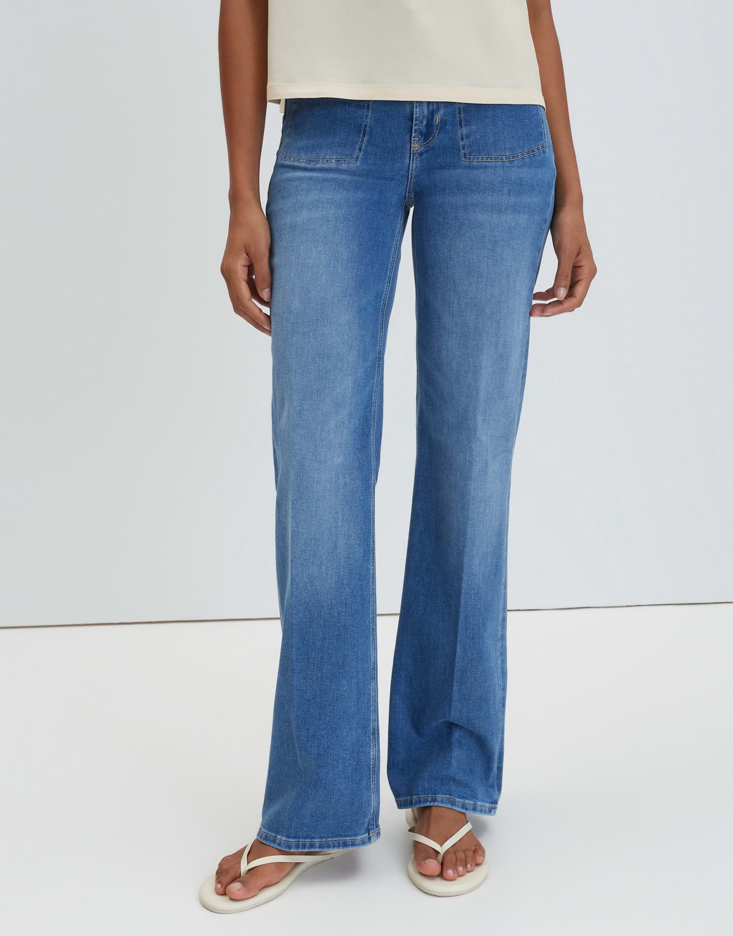 someday Bootcut-Jeans CARIE FRENCH aus BCI Cotton Mix Mid Rise