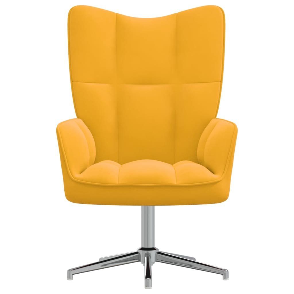 vidaXL Sessel Drehsessel Drehstuhl Relaxsessel Sessel Bürostuhl Senfgelb Samt
