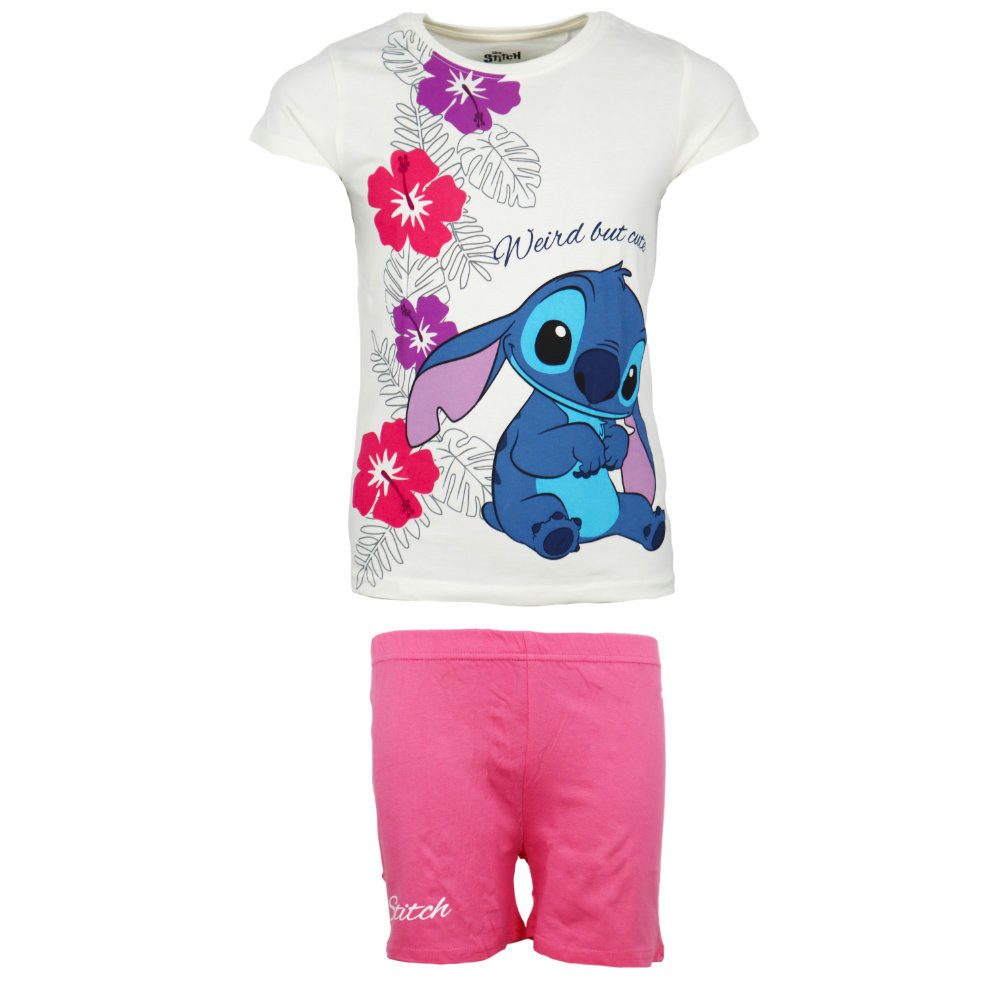 Disney Pyjama Disney Lilo und Stitch Kinder Mädchen Schlafanzug Shirt Hose Gr. 92 bis 128