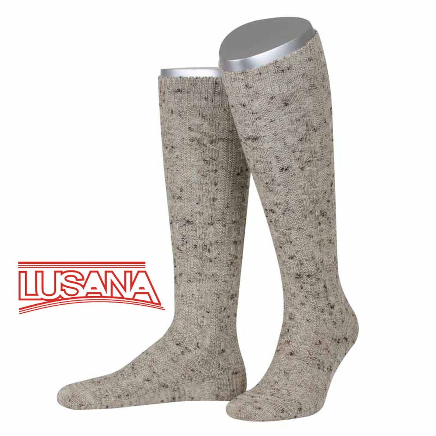 Lusana Trachtensocken Trachtenkniestrümpfe